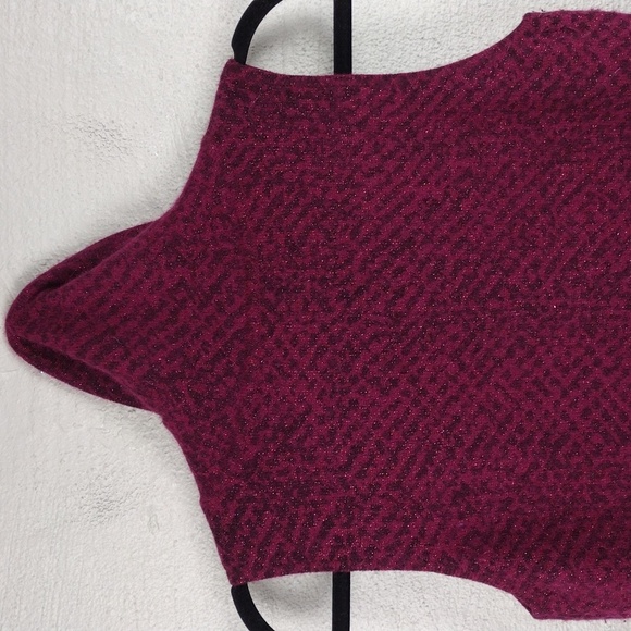 Classiques Entier Maroon Lambswool Angora Cowl Neck Sleeveless Sweater Top - Picture 10 of 12